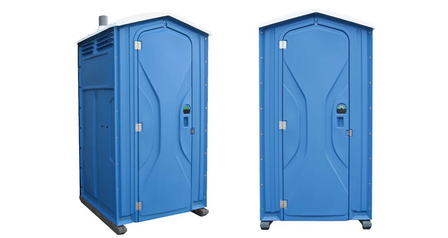 Long-term porta potty units on site in Garden Grove, California